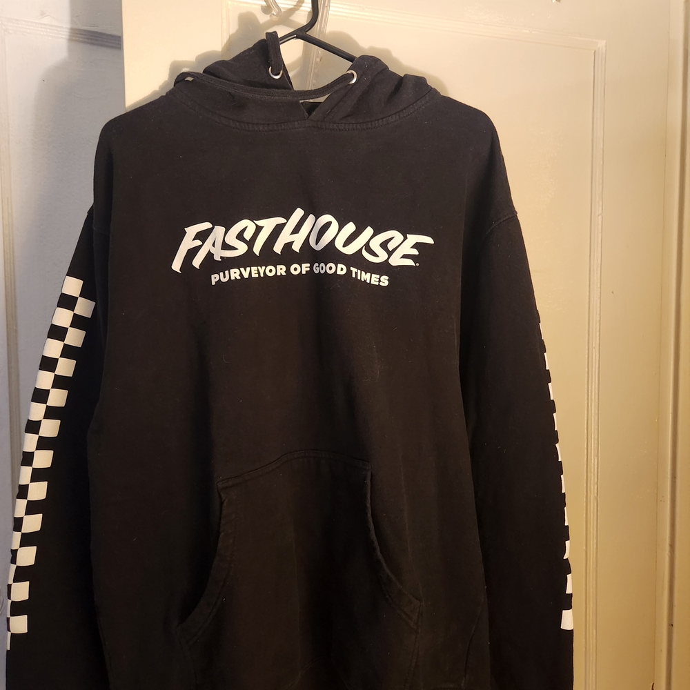 Fasthouse Black Logo Pullover Hoodie for Men